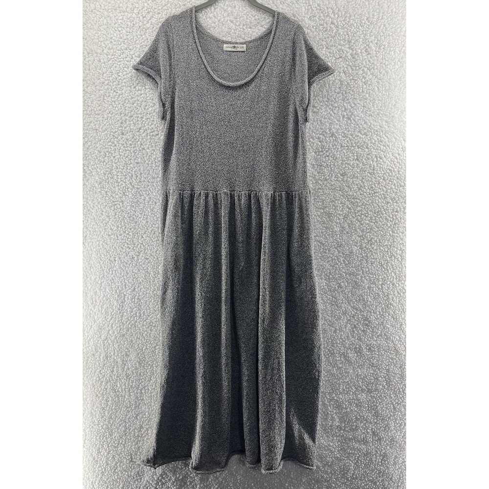 Natural Life Women's Knit Maxi Dress Size L/XL Gray Pockets Boho Hippie Relaxed‎